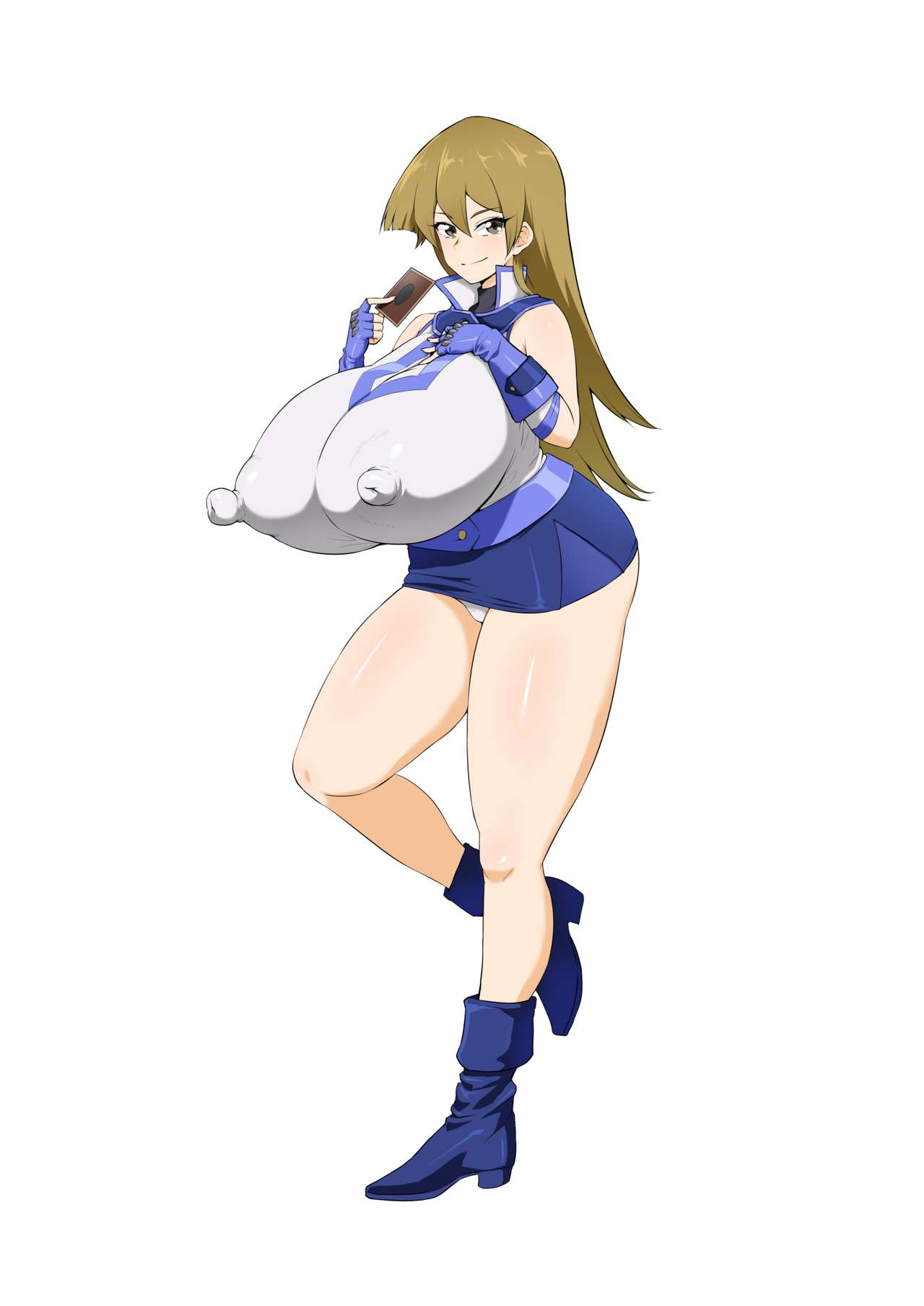 ahemaru, alexis rhodes, bimbo, blonde hair, breasts, erect nipples, female, happy, hips, huge breasts, huge hips, huge nipples, huge thighs, hyper breasts, large breasts, long hair, looking at viewer, milf, nipple bulge, nipples, panties, puffy nipples, shounen jump, tagme, tenjouin asuka, thick thighs, thighs, wide hips, yu-gi-oh!, yu-gi-oh! gx