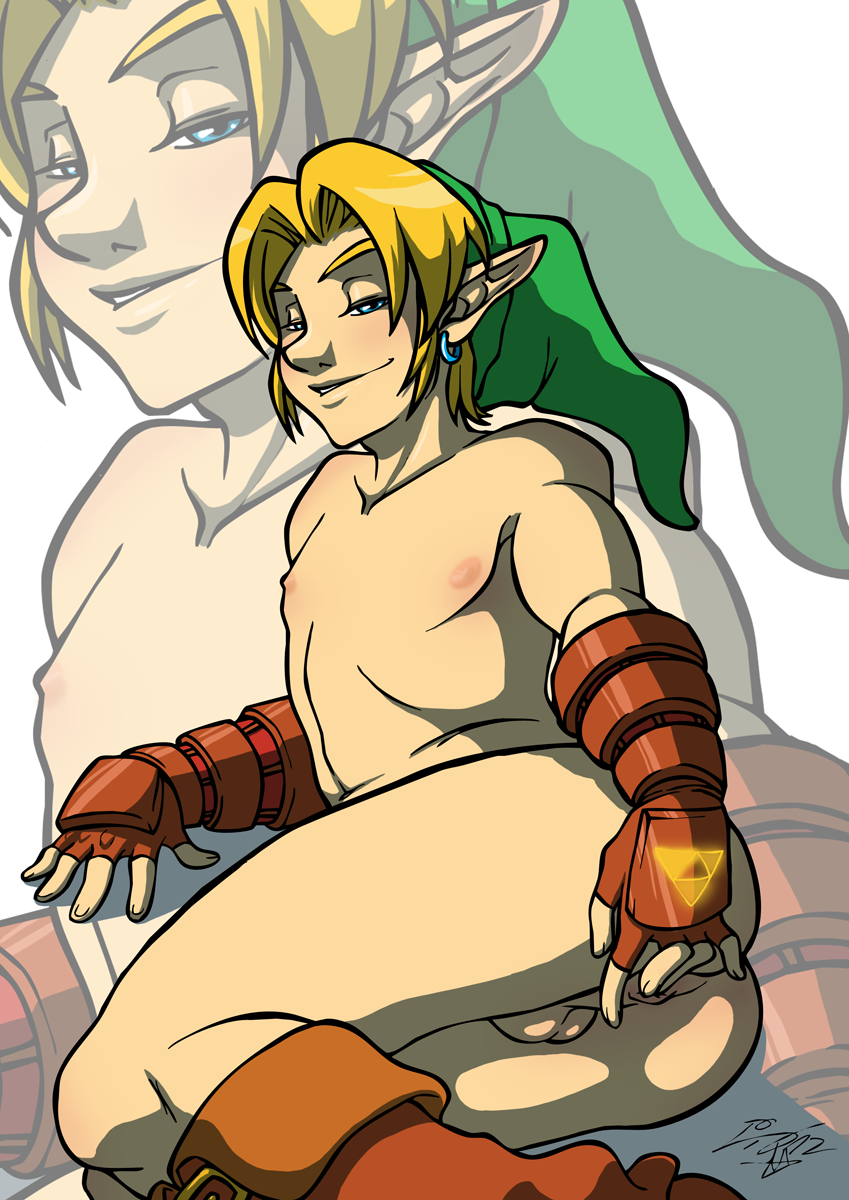 2012 anal_fingering link link_(ocarina_of_time) male male_only ocarina_of_time rockgaara solo the_legend_of_zelda