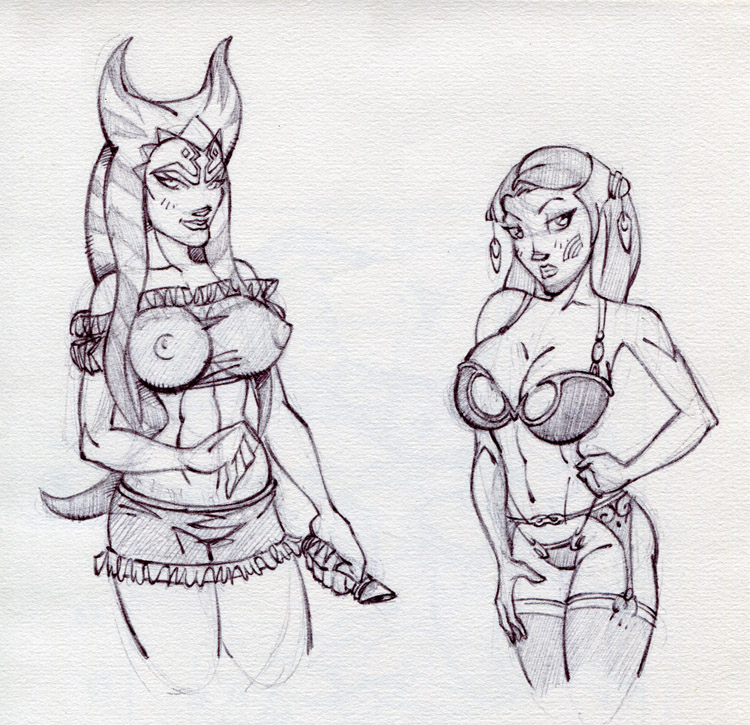 2girls aged_up ahsoka_tano alien alien_girl alien_humanoid big_breasts bikini blush bra breasts cleavage clone_wars clone_wars_ahsoka_(aged_up) curvy female female_focus female_only femsub firstedition garter_belt garter_straps hand_on_hip hand_on_leg hand_on_thigh happy holding_object holding_sword holding_weapon horn humanoid jedi lightsaber lingerie looking_at_viewer looking_away melee_weapon metal_bikini midriff miniskirt monochrome multiple_girls nipples nipples_visible_through_clothing panties pantoran politician pose riyo_chuchi see-through see-through_clothing senator simple_background skirt slave slave_bikini slave_outfit slim_waist smile smirk star_wars stockings submissive sword tenacle tentacle tentacle_hair thighhighs thin_waist togruta underwear weapon white_background wide_hips