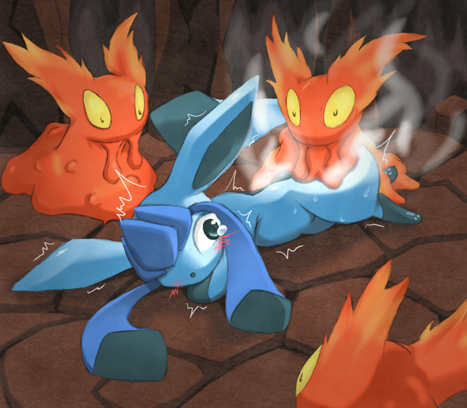 eeveelution generation_4_pokemon glaceon nintendo pokemon pokemon_(species) slug slugma tagme