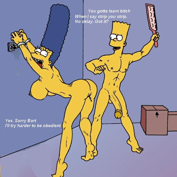 ass bart_simpson bondage bound breasts color female human incest indoors male marge_simpson nude penis tagme the_fear the_simpsons