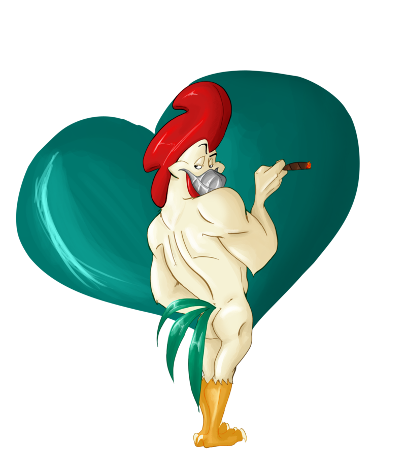 anthro avian bird chicken cigar darkwing_duck disney frothing_lizard male_only rooster smoking steelbeak tagme