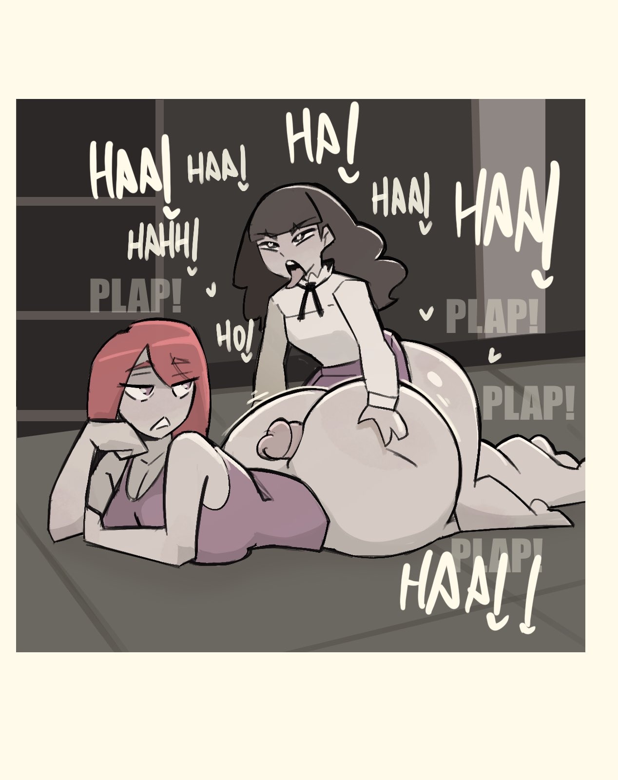 1futa, abella (fear and hunger), big ass, big breasts, bored, dress, fear and hunger, fear and hunger: termina, from behind, futa on female, futanari, grabbing ass, hot dogging, hung, hung futa, hung transfem, marina (fear and hunger), moaning, pixzapix, red hair, tongue out, trans woman, trans woman (lore), transfem