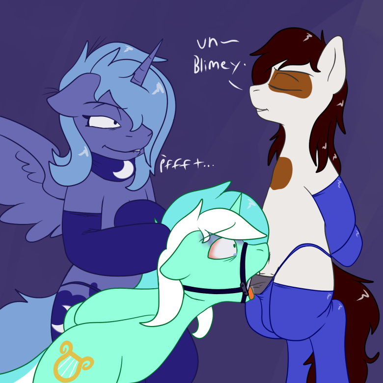 bondage friendship_is_magic lyra_heartstrings_(mlp) my_little_pony pipsqueak princess_luna_(mlp) skoon smooth_skin tagme