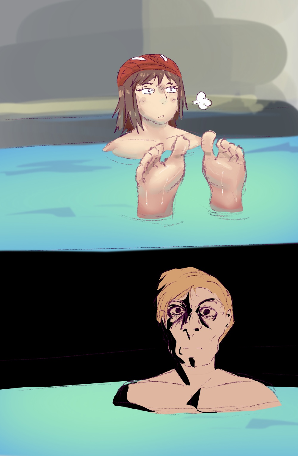 feet, leafrake, marvel, marvel cinematic universe, meme, petra parker, shitpost, spider-man (series), spider-man: brand new day, swimming pool