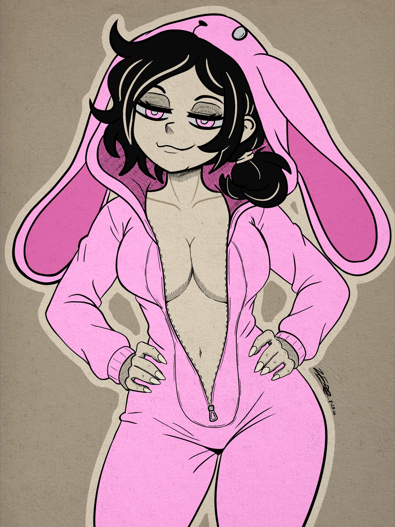 1girls, 2d, ashley graves, breasts, cute, girl, justcallmezero, looking at viewer, solo, the coffin of andy and leyley