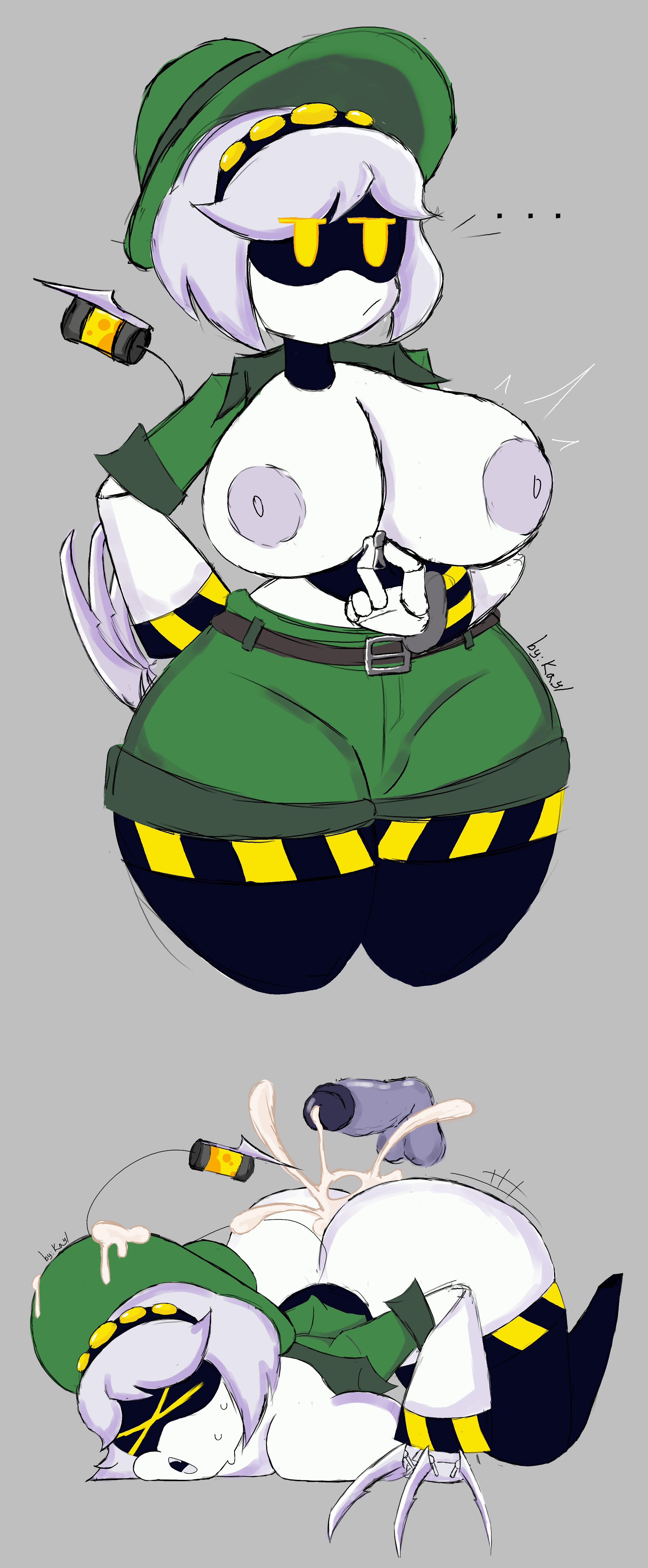 after sex, ass, big ass, big breasts, big penis, big thighs, breasts, casual, casual nudity, cum, cum inside, disassembly drone, drone, female, glitch productions, high resolution, huge ass, huge breasts, huge thighs, jacket, kayl, male, male/female, murder drones, n (murder drones), no humans, nude, penis, png, robot, robot boy, robot girl, robot humanoid, short hair, tagme, tail, teasing, thick hips, thick thighs, thighs, unzipped jacket, v (murder drones), white body, white hair, yellow