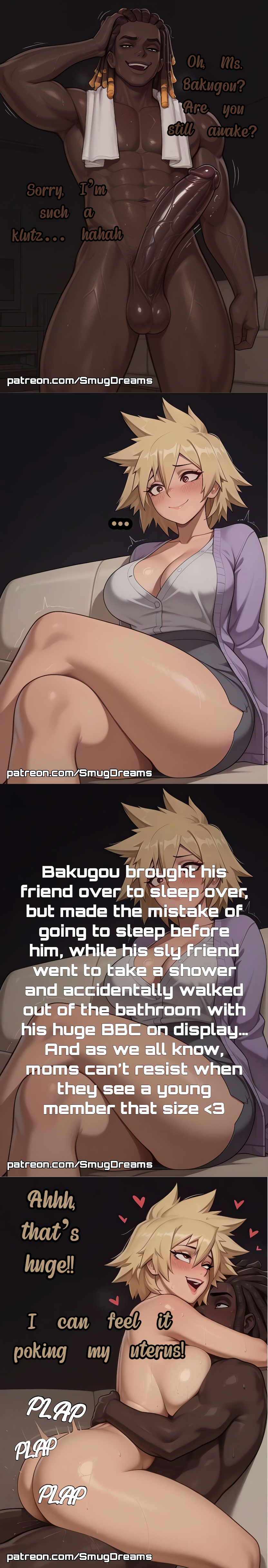 ai generated, blacked, cheating, cheating female, cheating wife, cuckold, cuckolding, dark skin, dark-skinned male, interracial, milf, mitsuki bakugou, mommy, netorare, ntr, qos