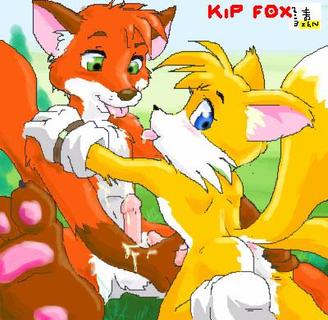 2003 2boys anthro canine fox fur furry furry_only furry_tail gay lowres male male_only mammal multi_tail multiple_males no_humans sonic_(series) tail tails tails_the_fox video_games yaoi zen