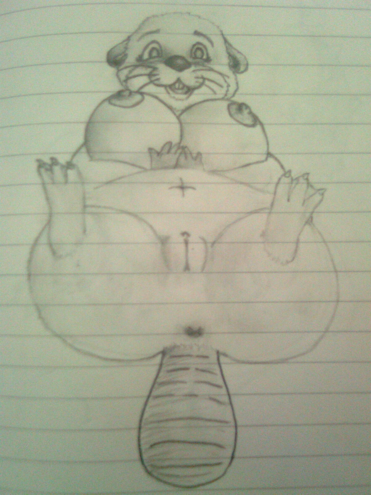 anthro beaver beaver_(franklin) big_breasts female female_only feral franklin franklin_(series) fur mammal presenting_pussy pussy rodent solo tagme