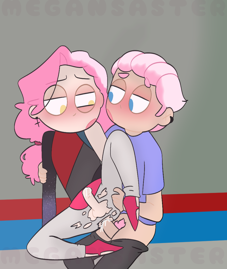 blue_eyes fede_(fnafhs) felix_(fnafhs) femboy fhs fnafhs fnafhs_z3ro fnafhsrule34 gay gay_sex leg_grab leg_up luckytoro olympics on_lap pale_skin pink_hair skinny yellow_eyes