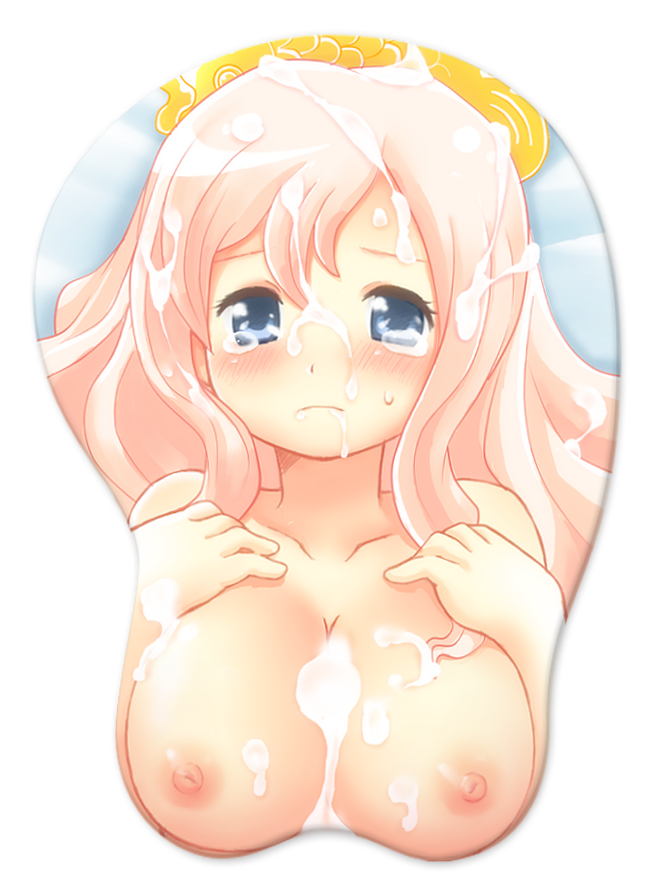 1girls boob_mousepad bukkake female female_only i! mermaid mousepad one_piece oppai_mouse_pad pink_hair princess shirahoshi solo topless