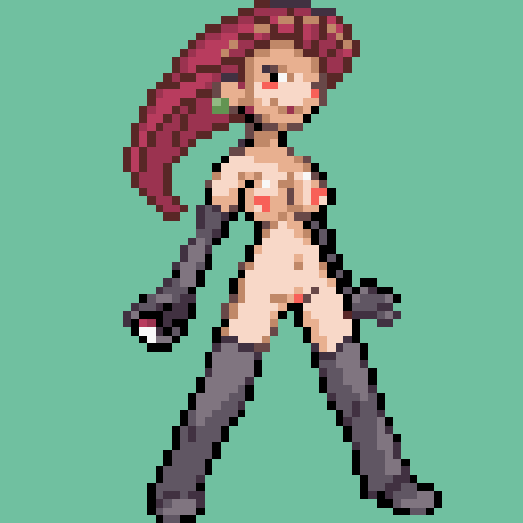 dodododo female female_only human jessie_(pokemon) npc_trainer pixel_art pokemon solo sprite team_rocket