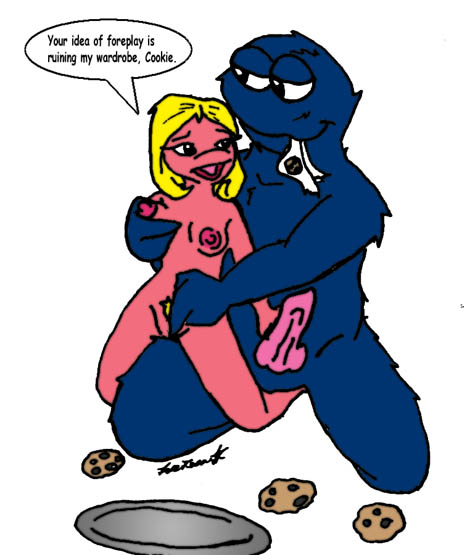 asuraludu cookie_monster fingering prairie_dawn sesame_street tagme