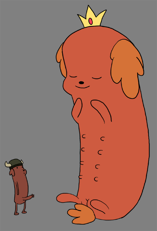 adventure_time canine closed_eyes feral hot_dog_knight hot_dog_princess pussy smile tagme