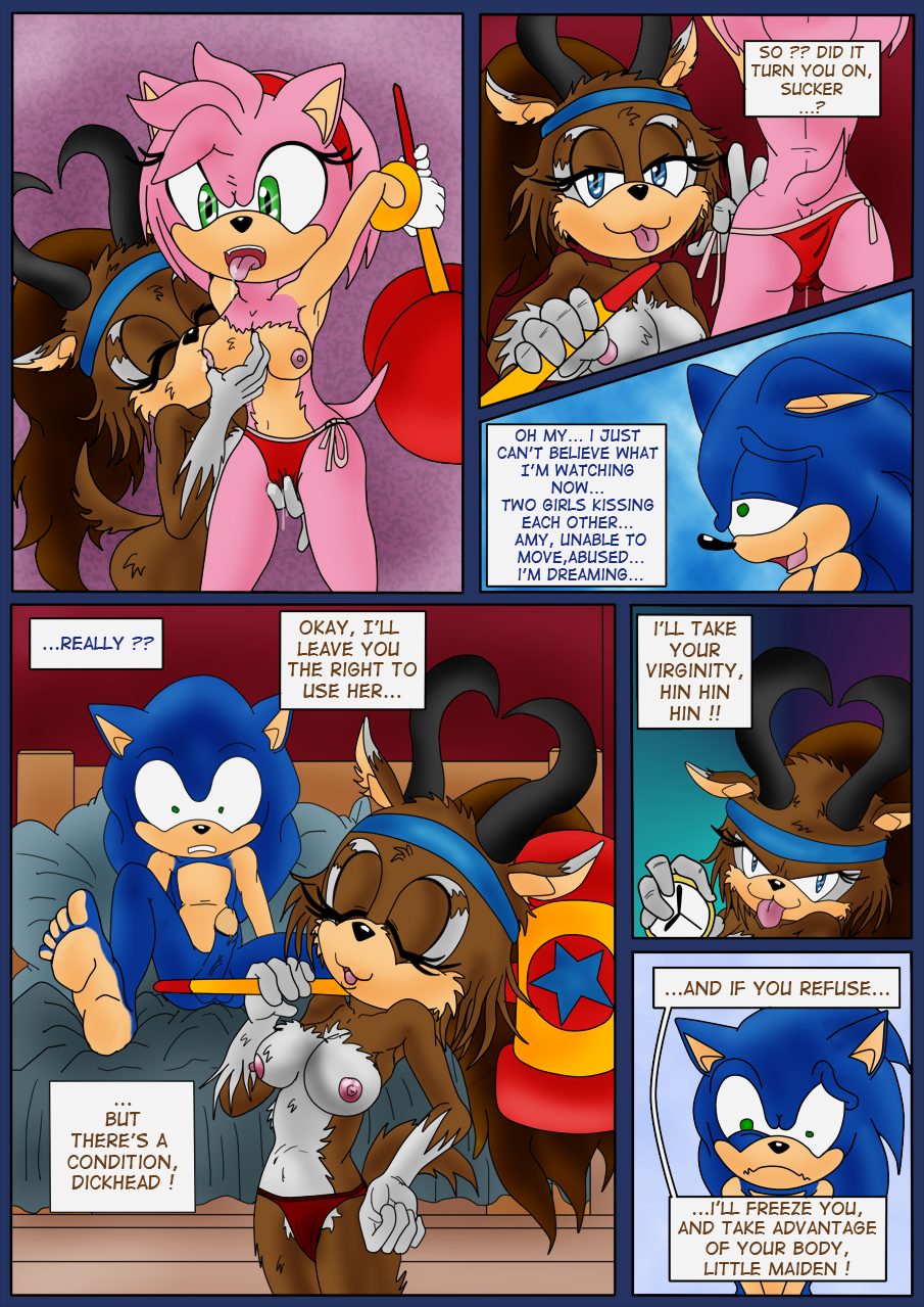 amy_rose anthro color comic cylia_the_antelope dialogue english_text female fingering fur furry furry_only hammer hedgehog male multiple_females nipple_suck nude penis piko-piko_hammer piko_piko_hammer raianonzika sonic_(series) sonic_the_hedgehog text uncensored yuri yuri_with_male_audience