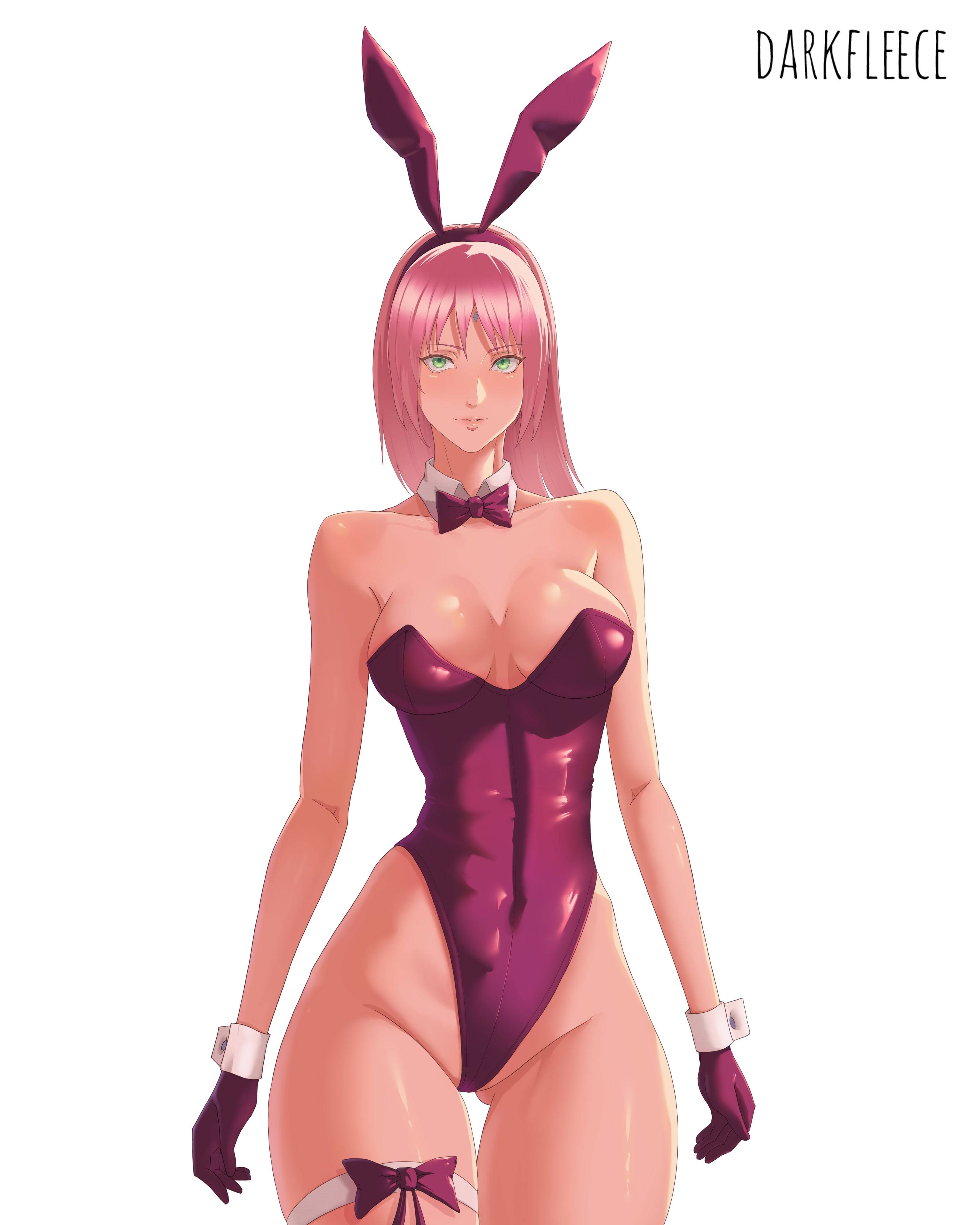 1girls, 2d, 2d (artwork), 2d artwork, adult, adult female, alternate body type, alternate breast size, alternate breast size (larger), alternative breast size, alternative hairstyle, anime, anime character, ass visible from the front, ass visible through thighs, average breasts, background, belly, belly button, blank background, bowtie, breasts, breasts apart, bunny costume, bunny ears, bunnygirl, bunnygirl outfit, bunnysuit, cleavage, collar, collarbone, color, colored, cowboy shot, curvaceous, curvaceous body, curvaceous female, curvaceous figure, curvaceous hips, curvy, curvy body, curvy female, curvy figure, curvy hips, darkfleece, different hair style, digital, digital art, digital drawing, digital drawing (artwork), digital media, digital media (artwork), drawing, eye-level view, eyes, facing viewer, fanart, female, female focus, female only, female protagonist, fingers, fit female, from front, front view, glistening belly, glistening boobs, glistening breasts, glistening hair, glistening legs, glistening shoulders, glistening skin, glistening thighs, glossy breasts, glossy hair, gloves, green eyes, green-eyed female, groin, hairband, handwear, haruno sakura, headwear, hip dips, hips, hourglass figure, inaccurate proportions, incorrect body type, inframammary fold, inguinal crease, inguinal ligament, kunoichi, lean figure, leg out of frame, legs out of frame, leotard, linea alba, long hair, looking at viewer, main character, manga character, mature, mature female, mature woman, medium breasts, midriff, monotone background, narrow waist, naruto, naruto (series), naruto shippuden, navel, neckwear, ninja, one color background, pink hair, pink hair female, pink-haired female, plain background, portrait, protagonist, purple bowtie, purple bunny ears, purple bunnysuit, purple gloves, purple hairband, purple handwear, purple headwear, purple leotard, purple topwear, sakura haruno, shiny belly, shiny breasts, shiny hair, shiny legs, shiny shoulders, shiny skin, shiny thighs, shonen jump, shoulders, shounen protagonist, shueisha, skindentation, slender body, slender waist, slim female, slim waist, solid color background, solo, standing, stomach, studio pierrot, thick thighs, thigh gap, thighband, thighs, thighstrap, toned, toned belly, toned body, toned female, top view, topwear, upper body, voluptuous, voluptuous body, voluptuous female, voluptuous figure, voluptuous woman, weekly shonen jump, white background, white collar, white neckwear, white thighband, white wrist cuffs, wide hips, woman, wrist cuffs, wristwear