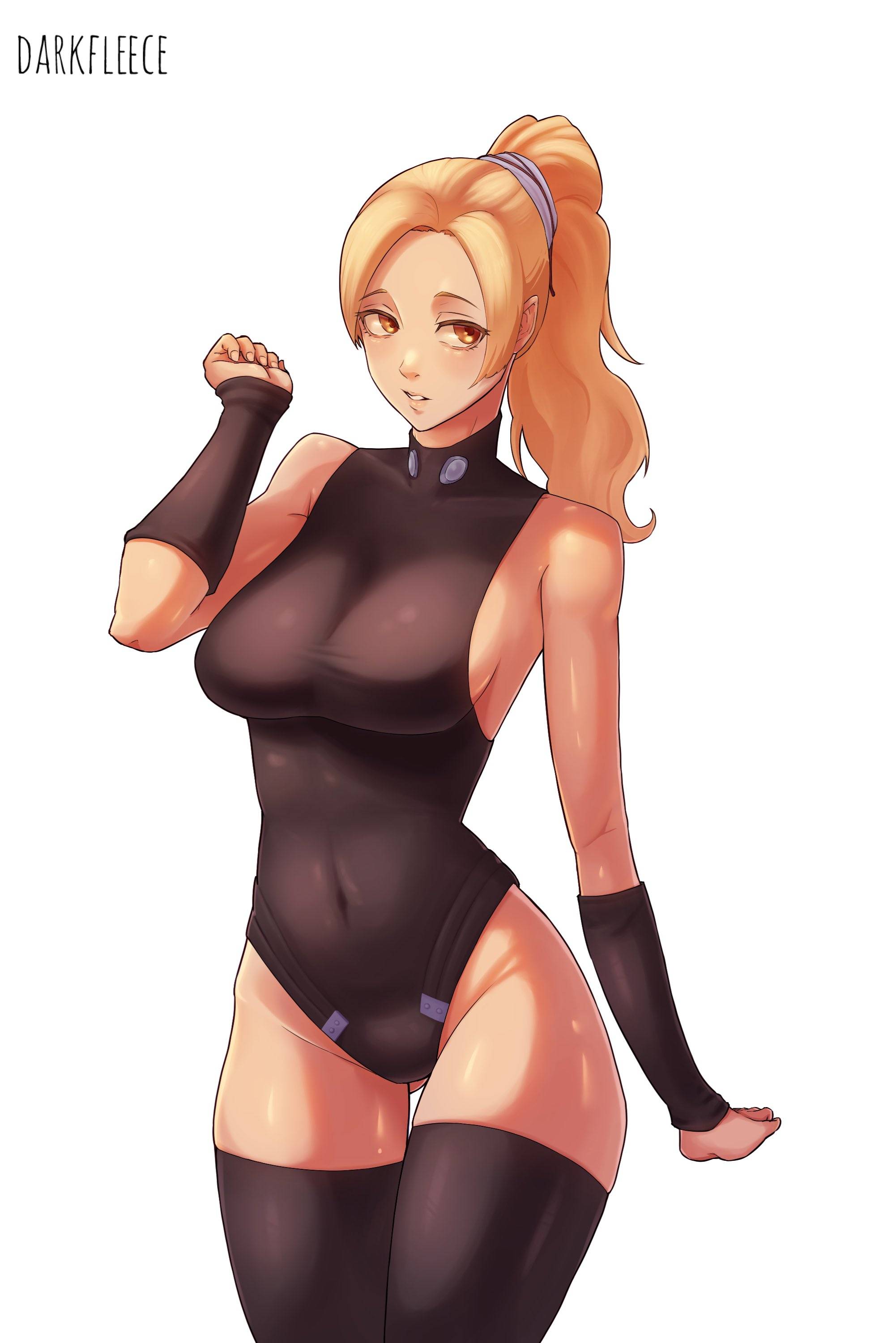 1girls, 2d, 2d (artwork), 2d artwork, alternate version, alternate version at source, alternate version available, alternative version, alternative version available, anime, anime character, ass visible from the front, ass visible through thighs, auburn hair, background, belly, belly button, big boobs, big breasts, black legwear, black leotard, black sleeves, black stockings, black thigh highs, black thighhighs, black topwear, blank background, bleach, bleach: the thousand-year blood war, blonde, blonde eyebrows, blonde female, blonde hair, blonde hair female, blonde-haired female, breasts, busty, busty female, busty girl, collarbone, color, colored, cowboy shot, curvaceous, curvaceous body, curvaceous female, curvaceous figure, curvaceous hips, curvy, curvy body, curvy female, curvy figure, curvy hips, darkfleece, digital, digital art, digital drawing, digital drawing (artwork), digital media, digital media (artwork), drawing, elbows, eye-level view, eyebrows, eyes, facing viewer, fanart, female, female focus, female only, fingers, fit female, from front, front view, ginger, ginger hair, groin, hips, hourglass figure, inframammary fold, inguinal crease, inguinal ligament, inoue orihime, large boobs, large breasts, lean figure, leg out of frame, legs out of frame, legwear, leotard, linea alba, long hair, looking at viewer, manga character, monotone background, more at source, narrow waist, navel, one color background, orange eyes, orange hair, orange hair female, orange-eyed female, orange-haired female, plain background, ponytail, portrait, shonen jump, shoulders, shueisha, sidelocks, skindentation, sleeves, slender body, slender waist, slim female, slim waist, solid color background, solo, standing, stockings, stomach, studio pierrot, thick thighs, thigh gap, thigh highs, thighhighs, thighs, tied hair, toned, toned belly, toned body, toned female, top view, topwear, upper body, weekly shonen jump, white background, wide hips, yellow eyebrows, yellow hair, yellow-haired female