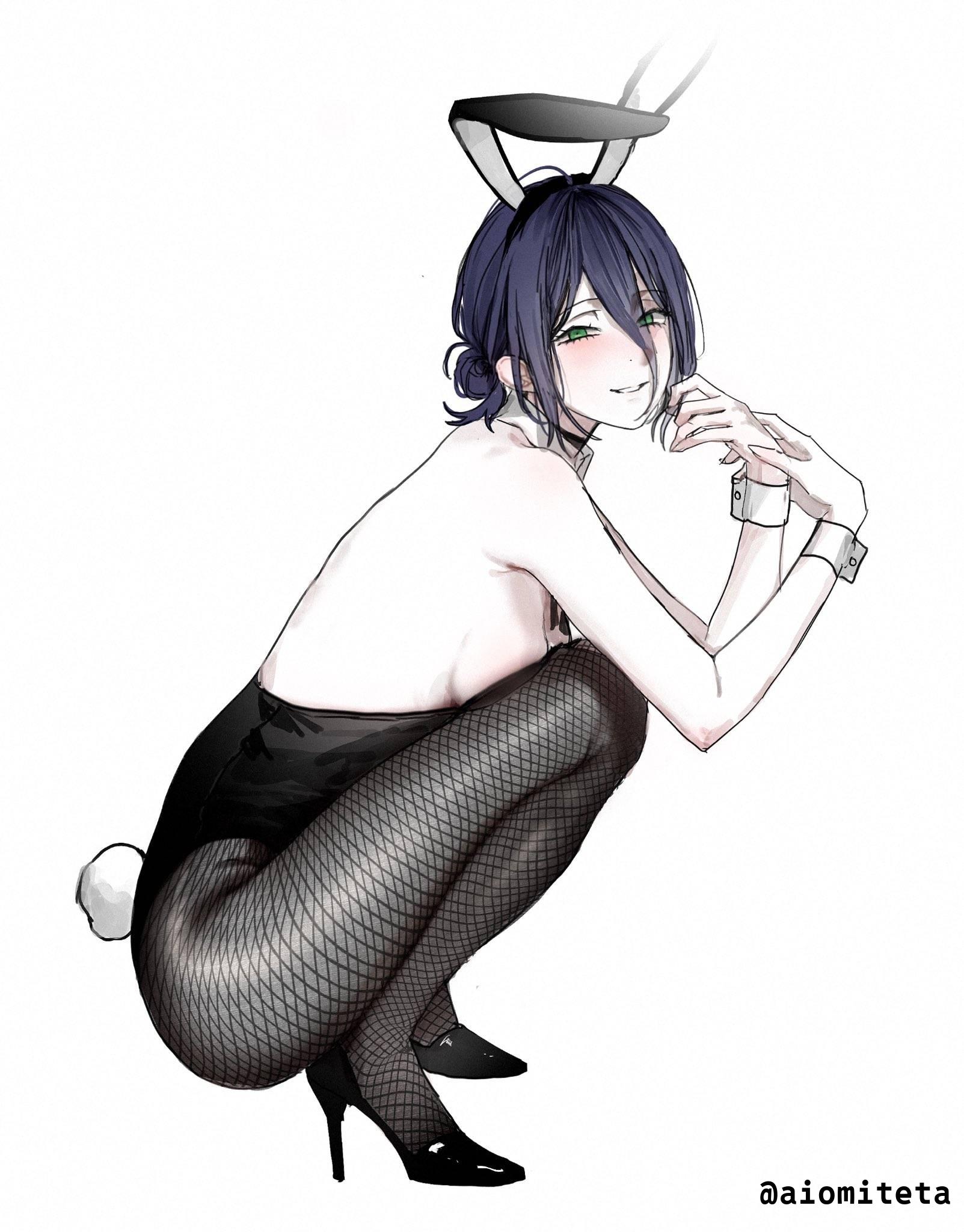 1girls, 2d, 2d (artwork), 2d artwork, anime, anime character, background, black bunny ears, black bunnysuit, black footwear, black hair, black hairband, black headwear, black heels, black high heels, black legwear, black leotard, black pantyhose, black shoes, black stockings, black tights, black topwear, black-haired female, blank background, breasts, bunny costume, bunny ears, bunny tail, bunnygirl, bunnygirl outfit, bunnysuit, calves, chainsaw man, collar, color, colored, crouching, digital, digital art, digital drawing, digital drawing (artwork), digital media, digital media (artwork), drawing, elbows, european, european female, european girl, eye-level view, eyebrows visible through hair, fanart, female, female focus, female human, female only, fingers, fishnet legwear, fishnet pantyhose, fishnet stockings, fishnet tights, footwear, from side, full body, full body view, green eyes, green-eyed female, groin, hair between eyes, hairband, head tilt, headwear, heels, high heels, hips, human, human female, human only, inframammary fold, knees, lean figure, legs, legs folded, legwear, leotard, light body, light breasts, light face, light skin, light skin female, light skinned, light skinned female, light-skinned, light-skinned female, looking at viewer, looking down, looking down at viewer, manga character, mappa, monotone background, narrow waist, neckwear, one color background, pale, pale body, pale face, pale female, pale lips, pale skin, pale skinned female, pale-skinned female, pantyhose, parted lips, petite, petite body, petite breasts, petite female, petite girl, petite tits, plain background, portrait, reze (chainsaw man), russian, russian female, russian girl, shoes, shonen jump, shoulders, shueisha, side view, sideboob, slender body, slender waist, slim female, slim waist, small boobs, small breasts, small tits, smile, smiley face, smiling, smiling at viewer, solid color background, solo, squat, squatting, squatting female, squatting pose, stockings, thighs, tights, tilted head, tiny breasts, tiny tits, topwear, weekly shonen jump, white background, white body, white boobs, white breasts, white collar, white face, white female, white lips, white neckwear, white skinned female, white wrist cuffs, white-skin, white-skinned female, wrist cuffs, wristwear