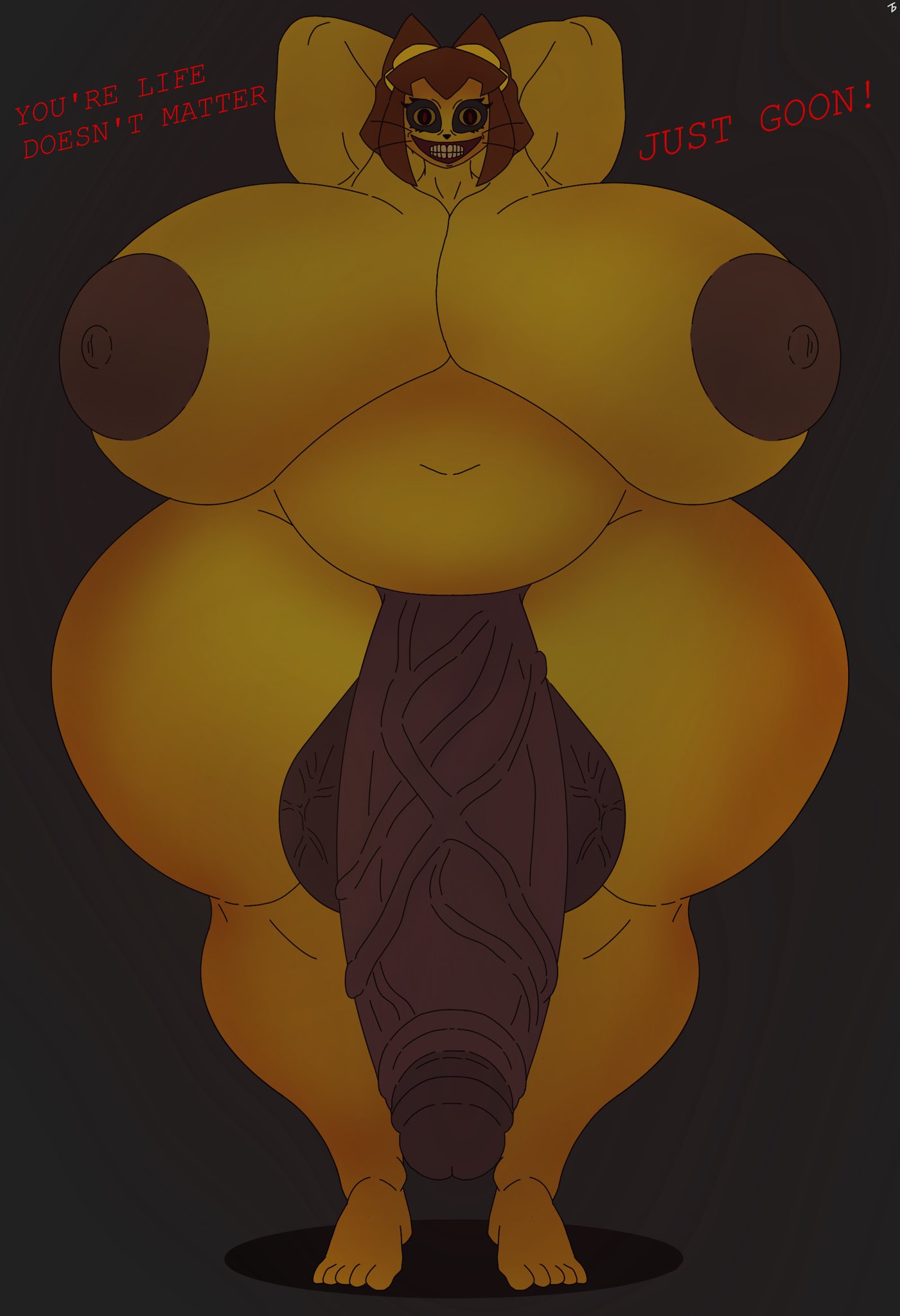 analog horror, big ass, big balls, big boobs, big breasts, big penis, catgirl, creepypasta, d.a.r.k, english text, futa only, futanari, gameoverse, glitch productions, kit (gameoverse), kit bodega, large breasts, nightmare waifu, plump, seminal kit, seminal kit.txt, text, thick thighs
