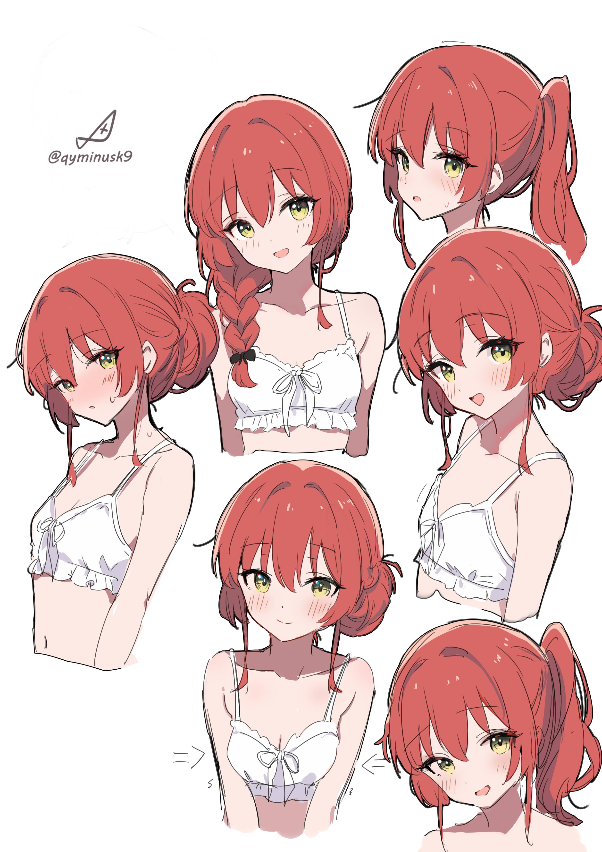 :o, ///, 1girls, 2d, 2d (artwork), 2d artwork, above view, alternate angle, alternate view, alternative hairstyle, anime, anime character, asian, asian female, asian girl, background, bare arms, bare belly, bare chest, bare hands, bare midriff, bare navel, bare shoulders, bare skin, belly, belly button, bikini, bikini only, bikini top, black hair ribbon, black hair tie, black ribbon, blank background, blush face, blush lines, blushing, blushing at viewer, blushing female, blushing lines, bocchi the rock!, braid, braided hair, braided ponytail, braids, breasts, closed mouth smile, cloverworks, collarbone, color, colored, different angle, different hair style, digital, digital art, digital drawing, digital drawing (artwork), digital media, digital media (artwork), drawing, exposed arms, exposed belly, exposed chest, exposed midriff, exposed navel, exposed shoulders, exposed skin, eye-level view, eyebrows visible through hair, eyes, fanart, female, female focus, female only, female protagonist, flushed, flushed cheeks, flushed face, frilled bikini, frilled bikini top, frilled swimsuit, frilled swimwear, from above, from above view, from side, front-tie bikini, front-tie bikini top, green eyes, green-eyed female, hair between eyes, hair bun, hair ribbon, hair tie, halterneck, head tilt, high angle, high angle view, high school student, high-angle shot, high-angle view, japanese, japanese female, japanese girl, kita ikuyo, lean figure, light smile, long hair, looking at viewer, looking sideways, looking to the side, lower body out of frame, main character, manga character, midriff, monotone background, multiple views, narrow waist, navel, one color background, one side up, open mouth, open mouth smile, parted lips, petite, petite body, petite breasts, petite female, petite girl, petite tits, plain background, ponytail, portrait, protagonist, qyminusk9, red hair, red-haired female, redhead, redhead female, ribbon, school girl, shoulders, side view, sidelocks, single braid, slender body, slender waist, slight smile, slim female, slim waist, small boobs, small breasts, small tits, smile, smiley face, smiling, smiling at viewer, solid color background, solo, string bikini, swimsuit, swimwear, teen girl, teenage girl, teenager, three quarter view, three-quarter view, tied hair, tilted head, tiny breasts, tiny tits, tongue, top view, upper body, white background, white bikini, white bikini top, white swimsuit, white swimwear, young female, young woman