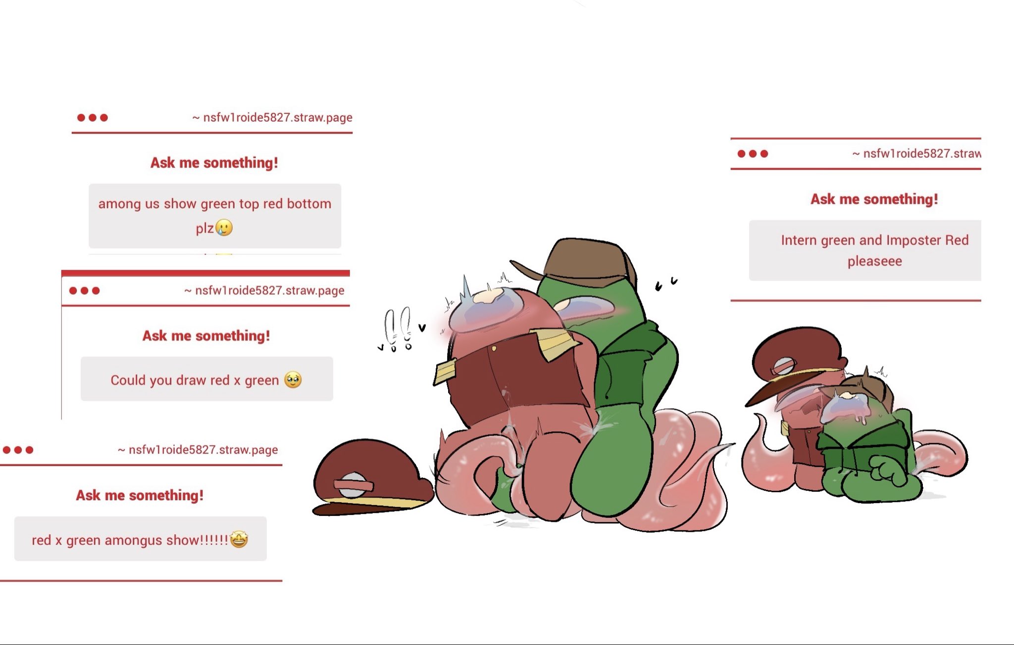 among us, among us (series), cum, green (among us), penetration, penis, red (among us), sex, tentacle sex, tentaclejob, tentacles