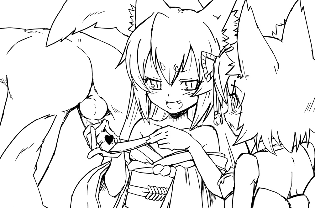 artist_request clothed_female_nude_male cute_fang female femdom kitsune kitsune_(monster_girl_quest) male malesub mon-musu_quest! monster_girl_quest multiple_females penis tamamo_(monster_girl_quest)