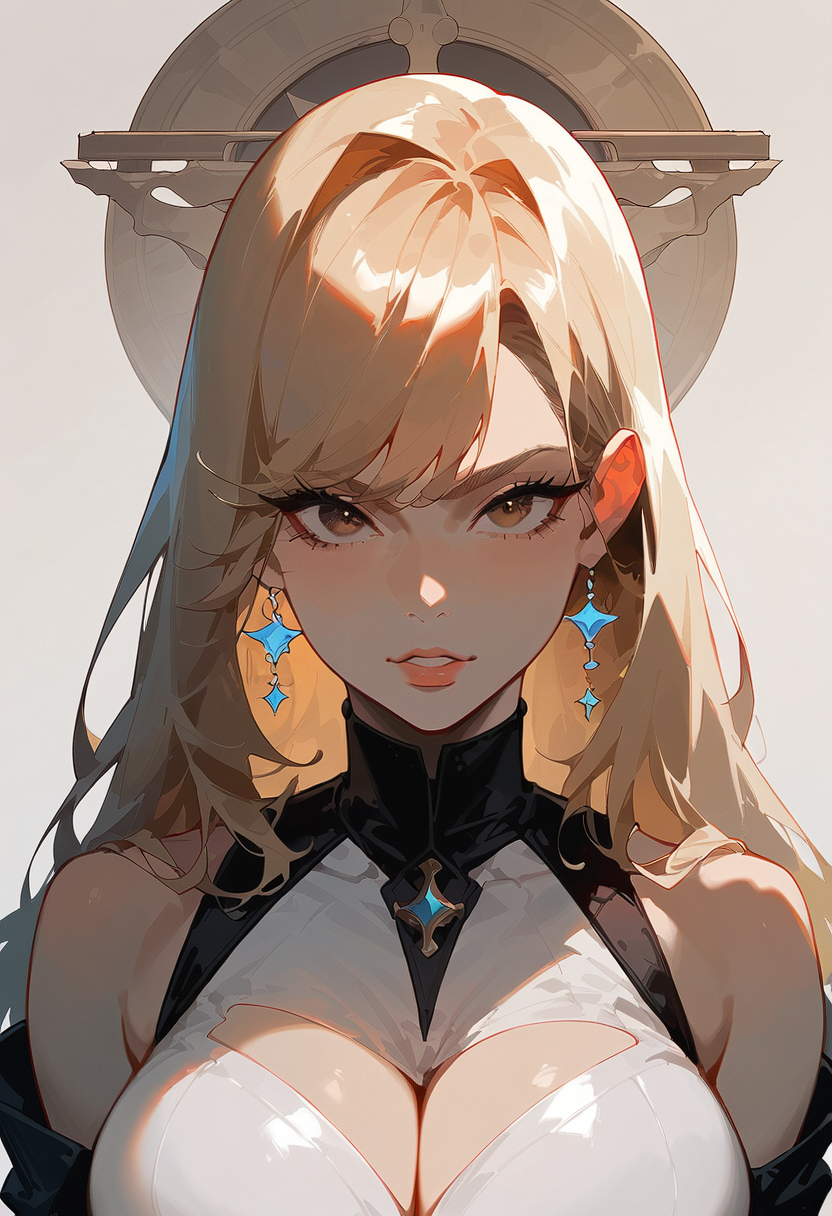 ai_generated big_breasts blonde_hair earrings fantasy_character female