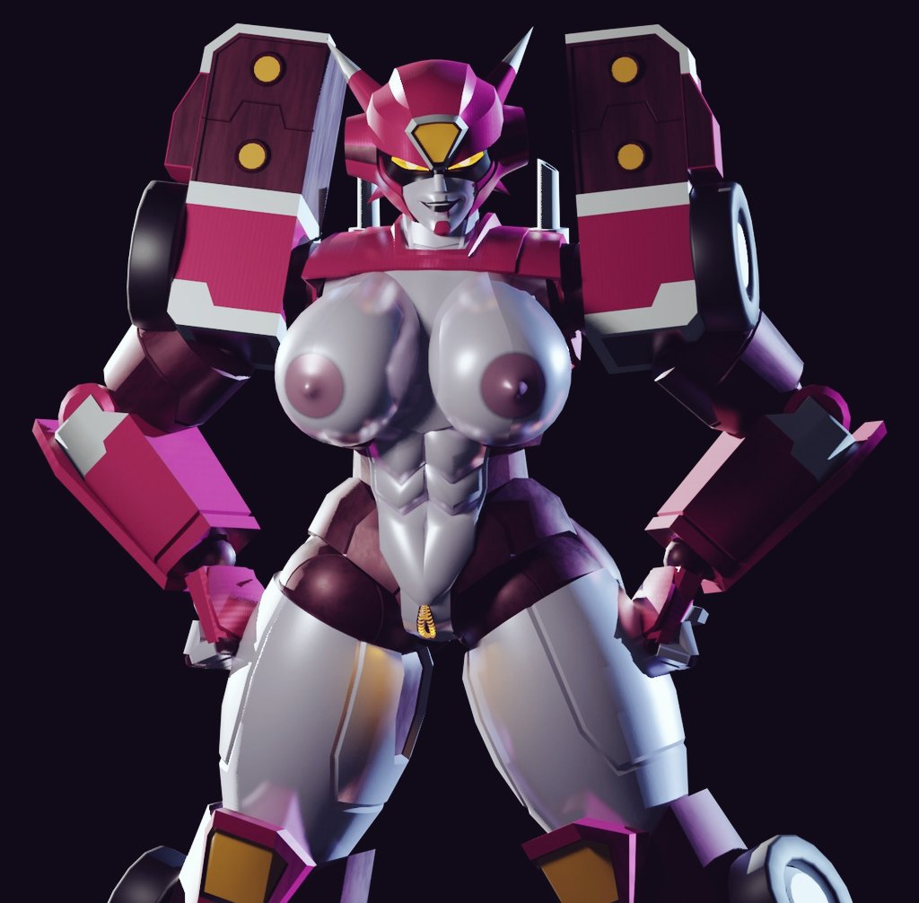 1girls 3d abs atumalaca_3d big_breasts breasts casual_nudity elita_one freakyyto glowing_genitalia glowing_pussy hands_on_hips horns nipples pink_nipples pussy robot robot_girl robot_humanoid smile solo solo_female transformers vagina yellow_eyes yellow_pussy