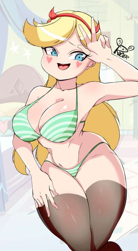 blonde_hair breasts roger_(artist) rogerart123 star_butterfly star_vs_the_forces_of_evil