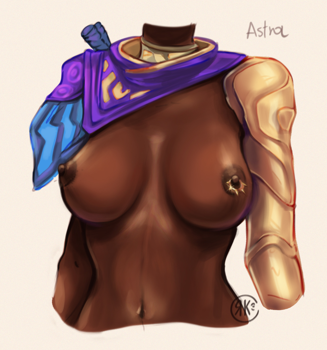 astra (valorant), big breasts, breasts, female, front view, retrokiwi69, valorant
