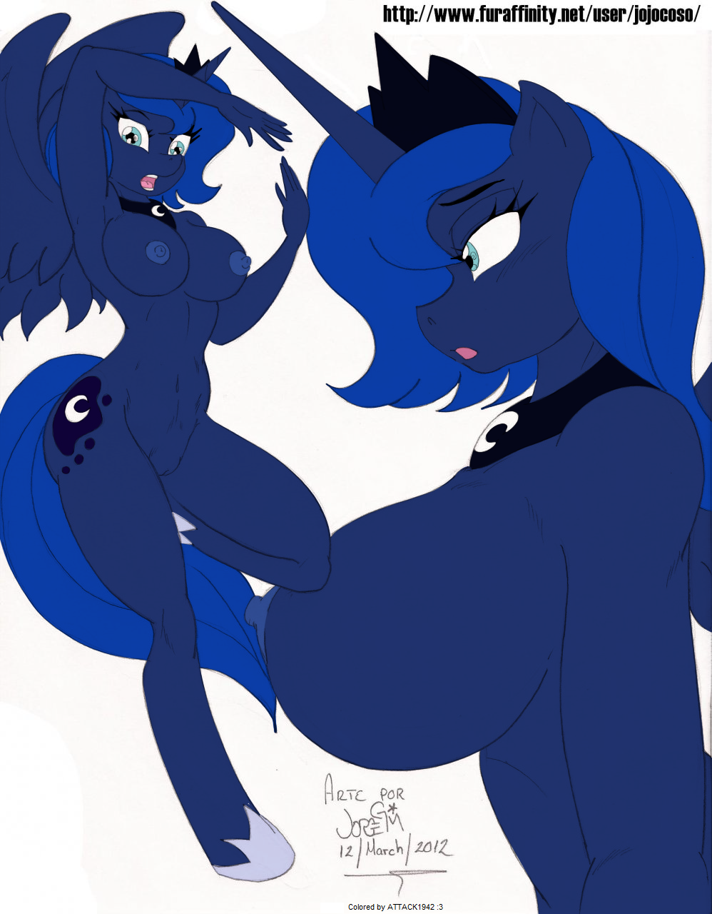 big_breasts blue_hair breasts crown cutie_mark equine female friendship_is_magic hooves horn jojocoso my_little_pony nipples nude princess princess_luna_(mlp) pussy royalty sideboob straight_hair wings