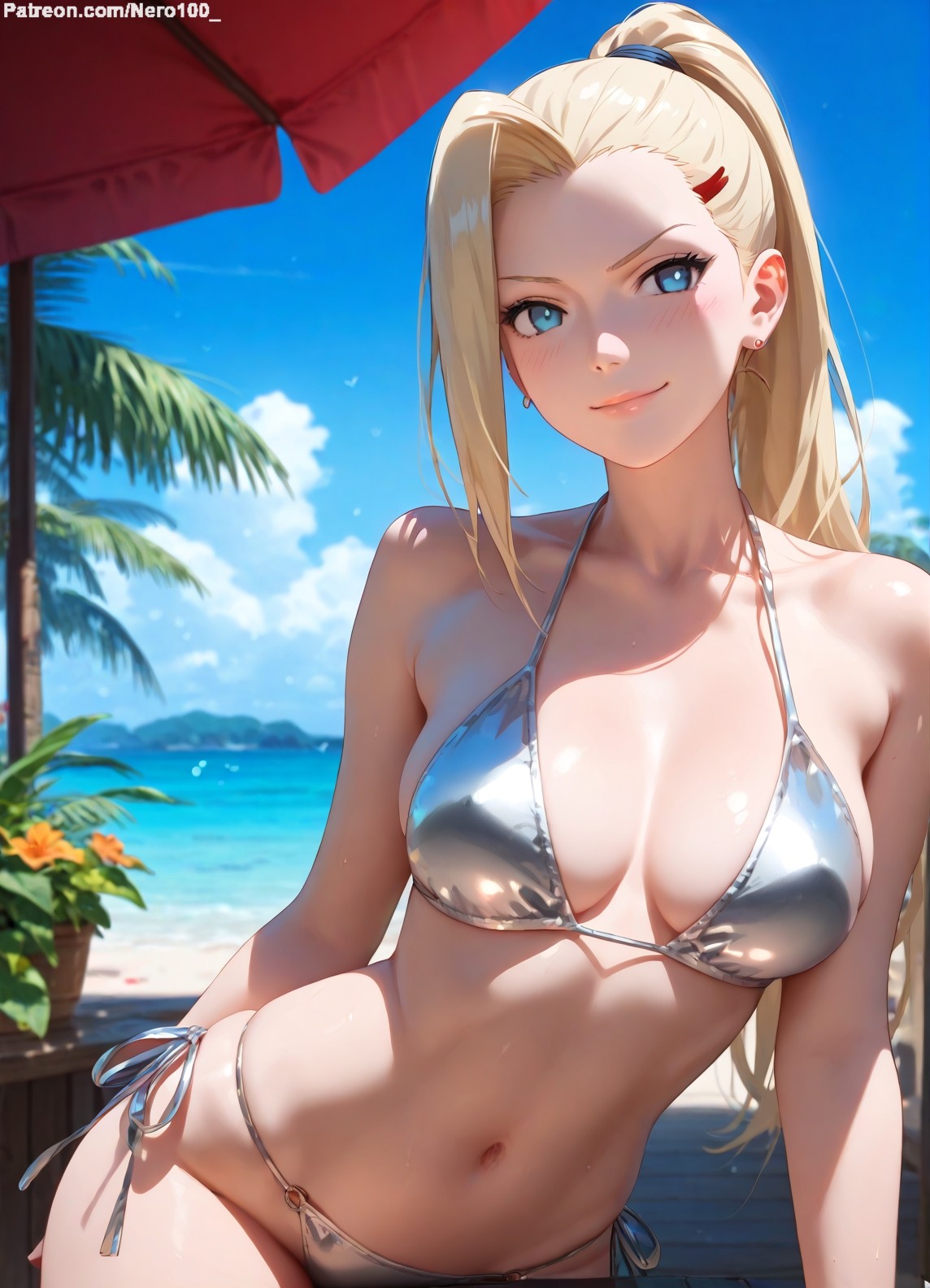 1girls 2d ai_generated areolae big_breasts bikini bikini_bottom bikini_top blonde_female blonde_hair blonde_hair boruto:_naruto_next_generations chest curvy curvy_figure cute cute_face detailed eyelashes eyeshadow female female_only fit fit_female focus hair high_quality ino_yamanaka large_breasts legs light-skinned_female light_skin lips lipstick long_hair makeup mascara naruto naruto_(series) naruto_shippuden nero100 outdoors outside pale-skinned_female pale_skin perky_breasts ponytial posing seductive seductive_look stable_diffusion tagme thighs thin_waist