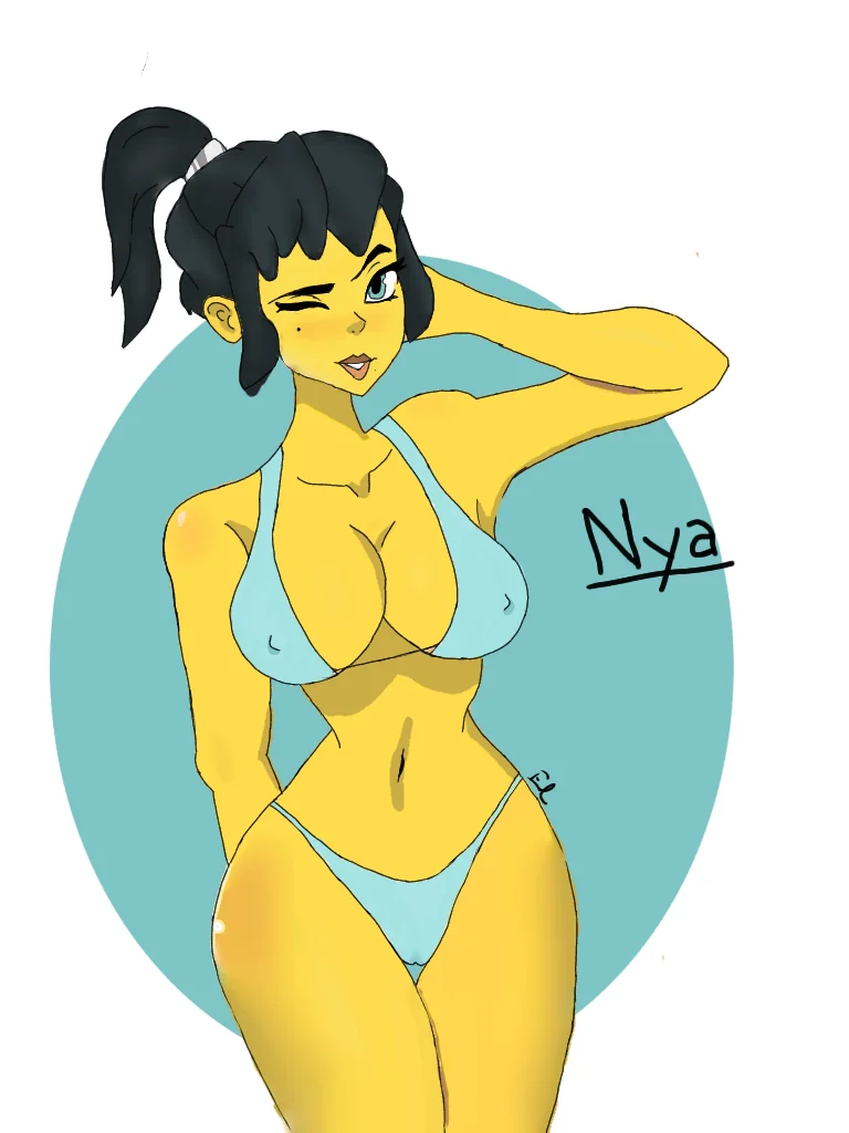 artist_unknown bikini lego ninjago nya_(ninjago) swimsuit two_piece_swimsuit yellow_skin