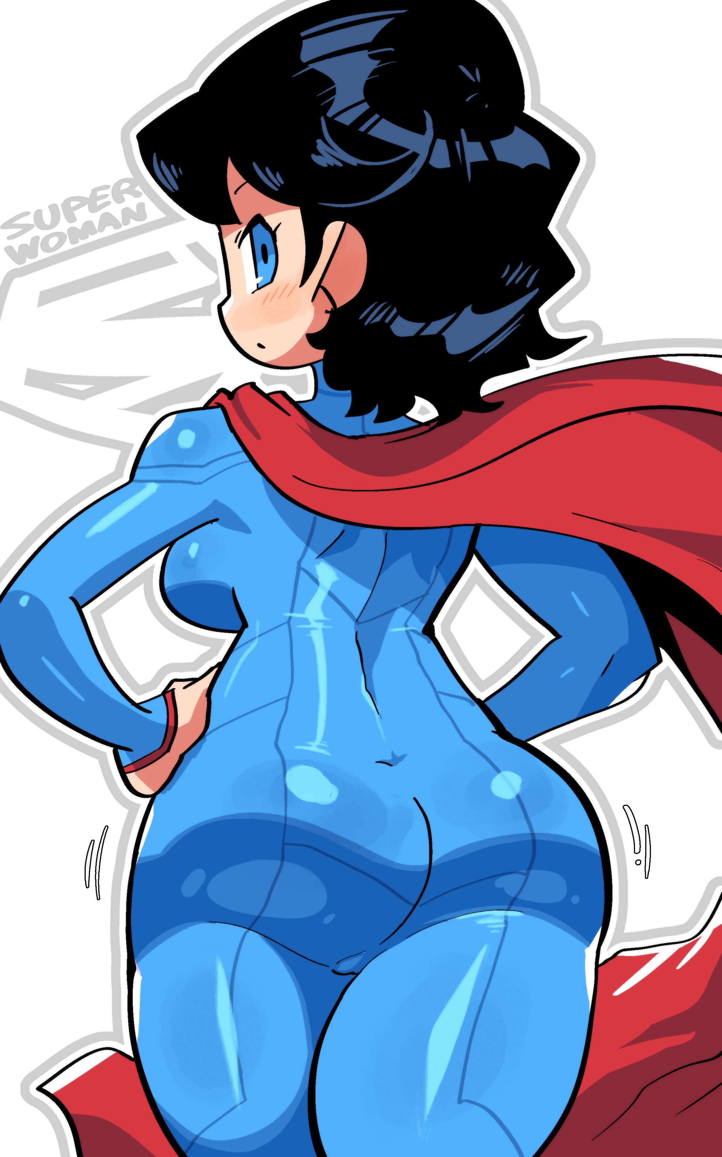 ass, crap-man, dc, dc comics, looking back, rule 63, suit, superman (series), superwoman, tagme