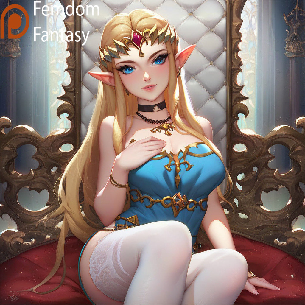 1girls ai_generated big breasts dominant dominant_female domination explicit female femdom femdomfantasyai nintendo nude obey ordering princess_zelda room rules throne worship