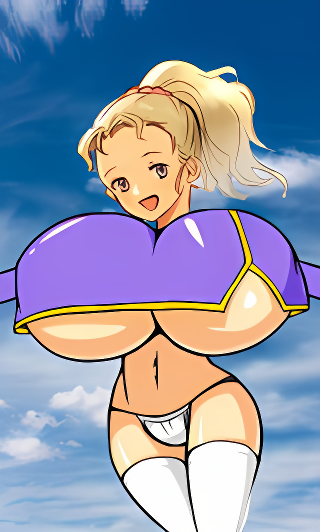 ai_upscaled big_breasts bimbo blonde_hair breasts enormous_breasts final_fantasy final_fantasy_five gigantic_breasts hips huge_breasts huge_hips hyper_breasts krile_mayer_baldesion large_breasts looking_at_viewer massive_breasts outdoors outside panties ponytail princess revealing_clothes revealing_clothing round_breasts royalty short_stack shortstack sky sky_background thighhighs thong underboob upscaled white_panties white_thighhighs white_thong wide_hips