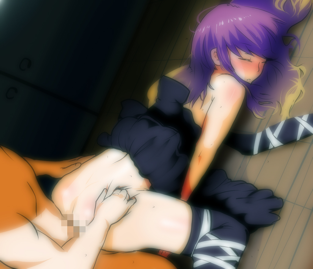 blush censored closed_eyes hijiri_byakuren hyudora purple_hair touhou