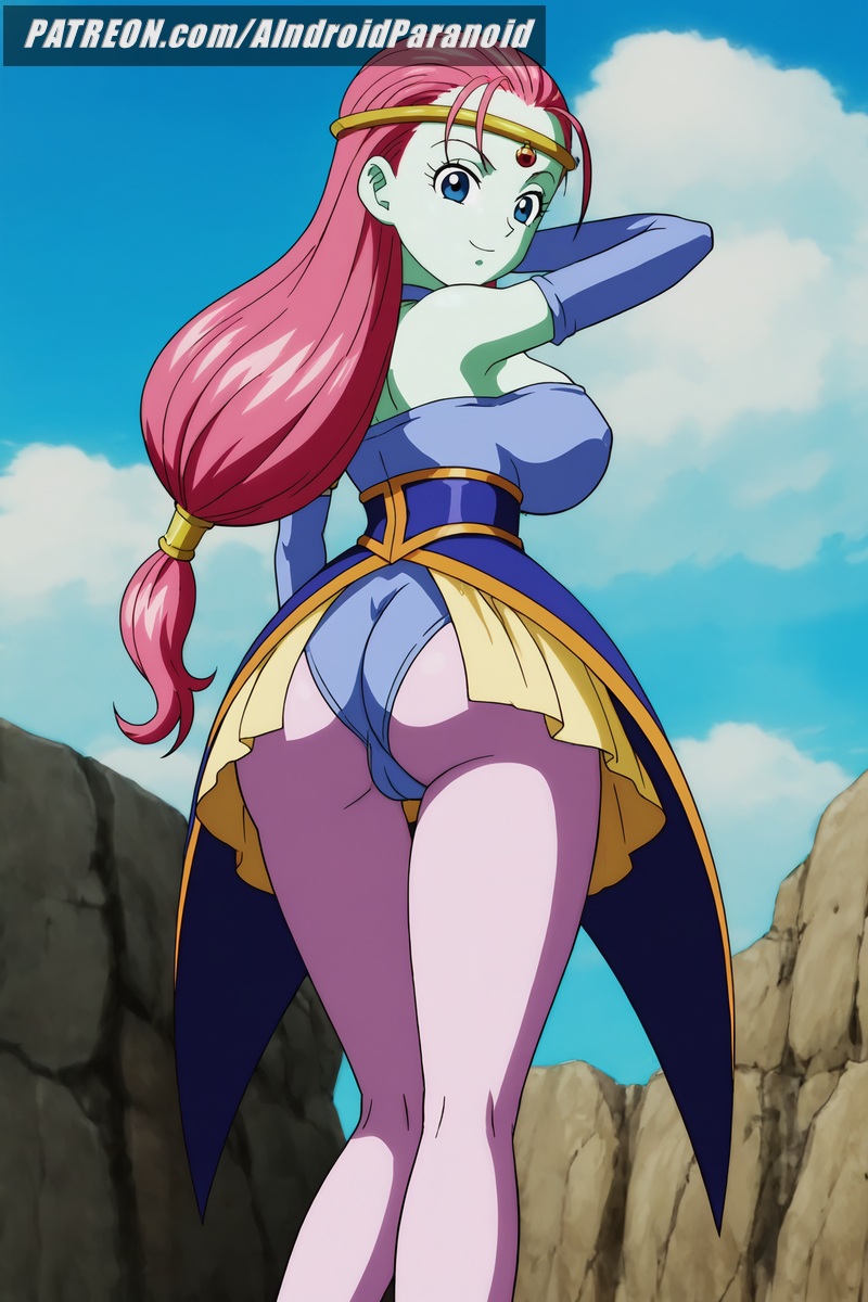 ai_generated aindroidparanoid ass ass_focus big_ass big_breasts big_butt busty caway cleavage curvy cute dragon_ball dragon_ball_super fat_ass female female_only from_behind hips huge_ass huge_breasts large_ass large_breasts legs long_hair narrow_waist outdoors pink_hair slim_waist stable_diffusion thick_ass thick_thighs voluptuous waist wide_hips