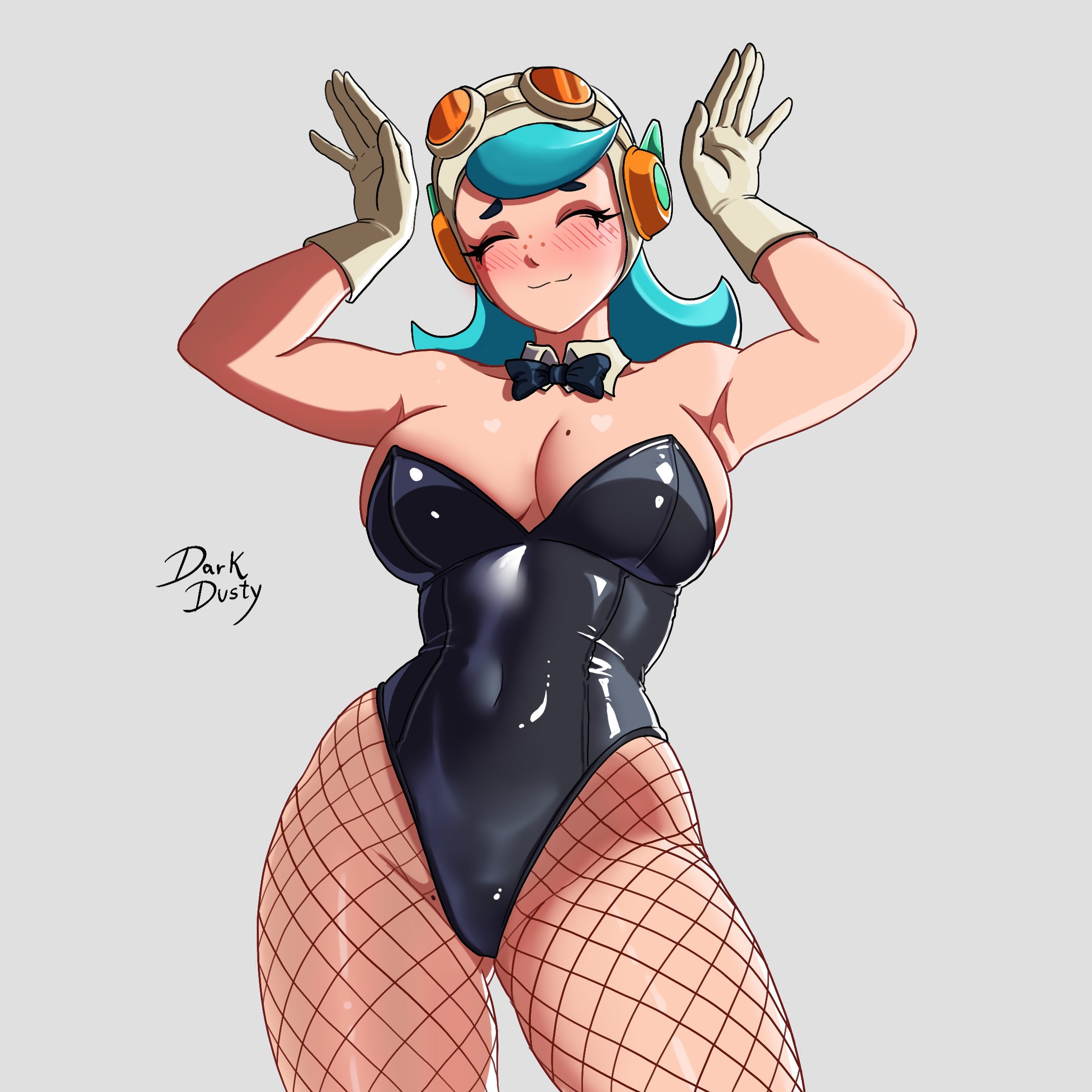 1girls, armpits, brawl stars, cleavage, corset, cyan hair, female, female focus, female only, fishnet legwear, fishnets, revealing clothes, shiny clothes, solo, solo female, supercell, tagme, tight clothing, twitter link, wendy (brawl stars)
