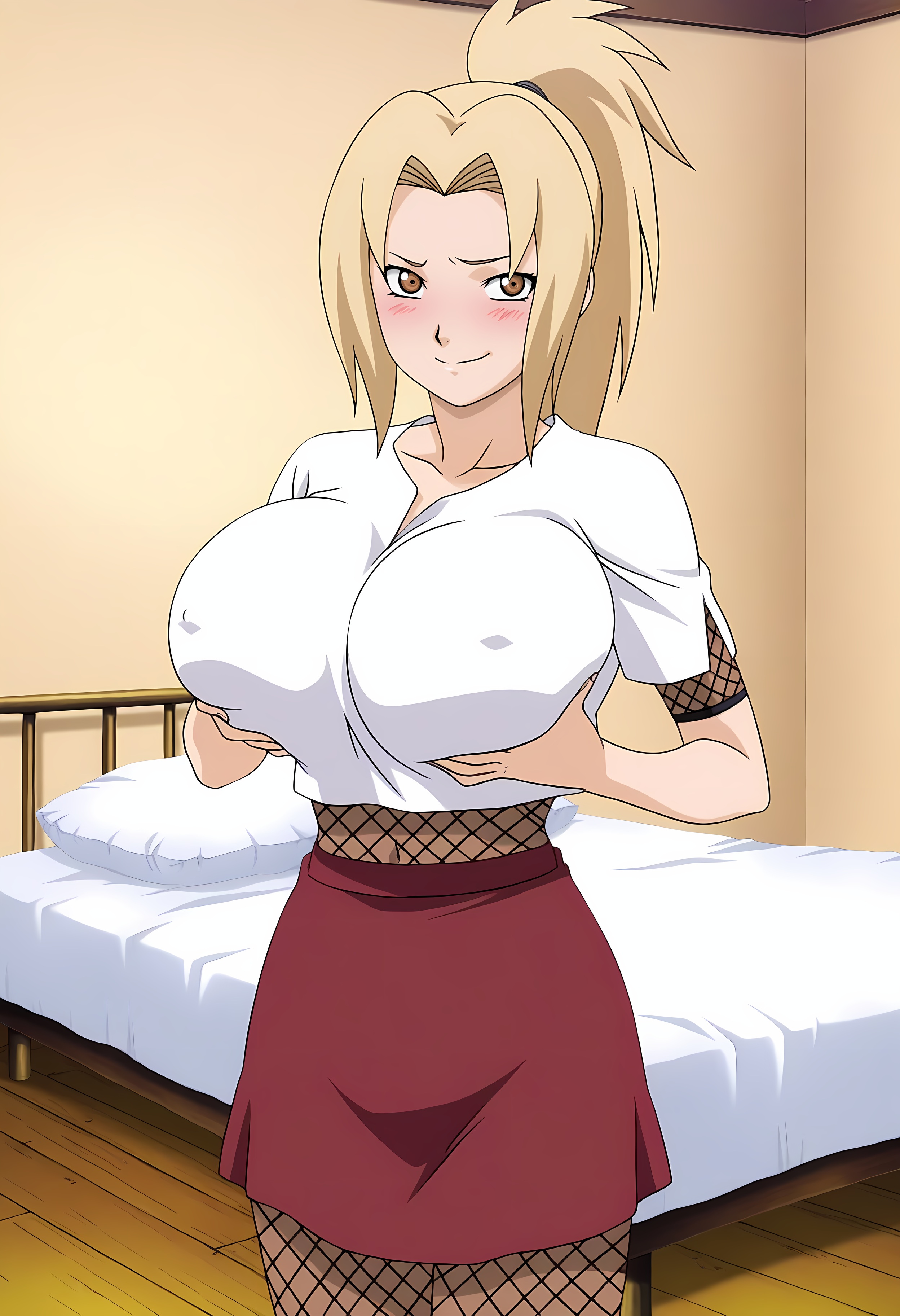 1boy, 1girls, aged down, ai generated, aindroidparanoid, ass, big ass, big breasts, big butt, breasts, busty, curvy, cute, fat ass, female, hair, hi res, hips, huge ass, huge breasts, human, large ass, large breasts, legs, male, naruto, naruto (classic), naruto (series), naruto shippuden, pov, tagme, thick ass, thick thighs, tsunade, tsunade (naruto), tsunade senju, voluptuous