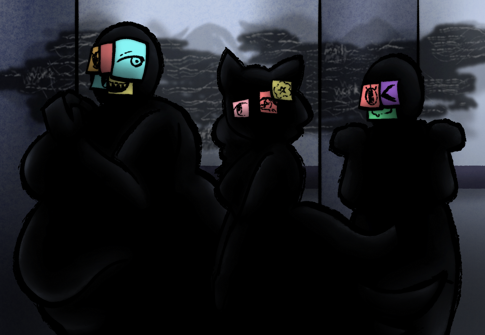:3, :d, 3girls, after transformation, animal ears, animal tail, assimilation, bbw, belly, belly overhang, big ass, big belly, big boobs, big breasts, big thighs, breasts, chubby, chubby female, comic, comic page, doors (roblox), feelingmachine, fox ears, fox tail, fupa, hivemind, huge breasts, huge thighs, kitsune, leggings, mind control, no nipples, office, office lady, office skirt, roblox, roblox game, self upload, shadow, shadow creature, sticky note, tagme, the drones (doors), transformation, transformation sequence
