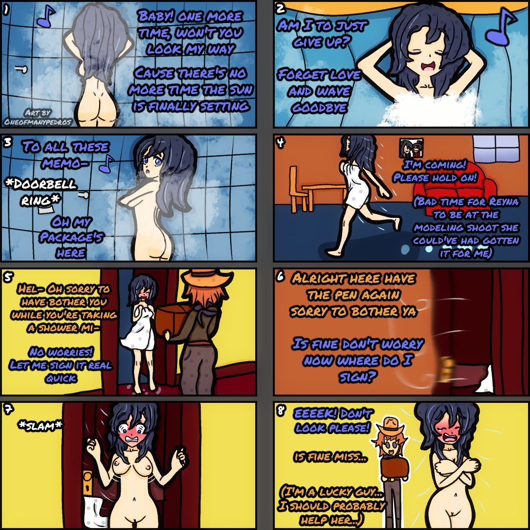 1girls 1ofmanyregrets ass blush breasts britney_masters comic comic_page covered_nipples covering covering_breast covering_breasts dark_hair dark_hair_female dialogue embarrassed embarrassed_nude_female enf english english_text female long_hair long_hair_female looking_at_self looking_down looking_down_at_self lost_clothes naked nice_ass nude nude_in_public public public_nudity pussy shocked shocked_expression shocked_eyes shower showering towel towel_drop towel_only wardrobe_malfunction