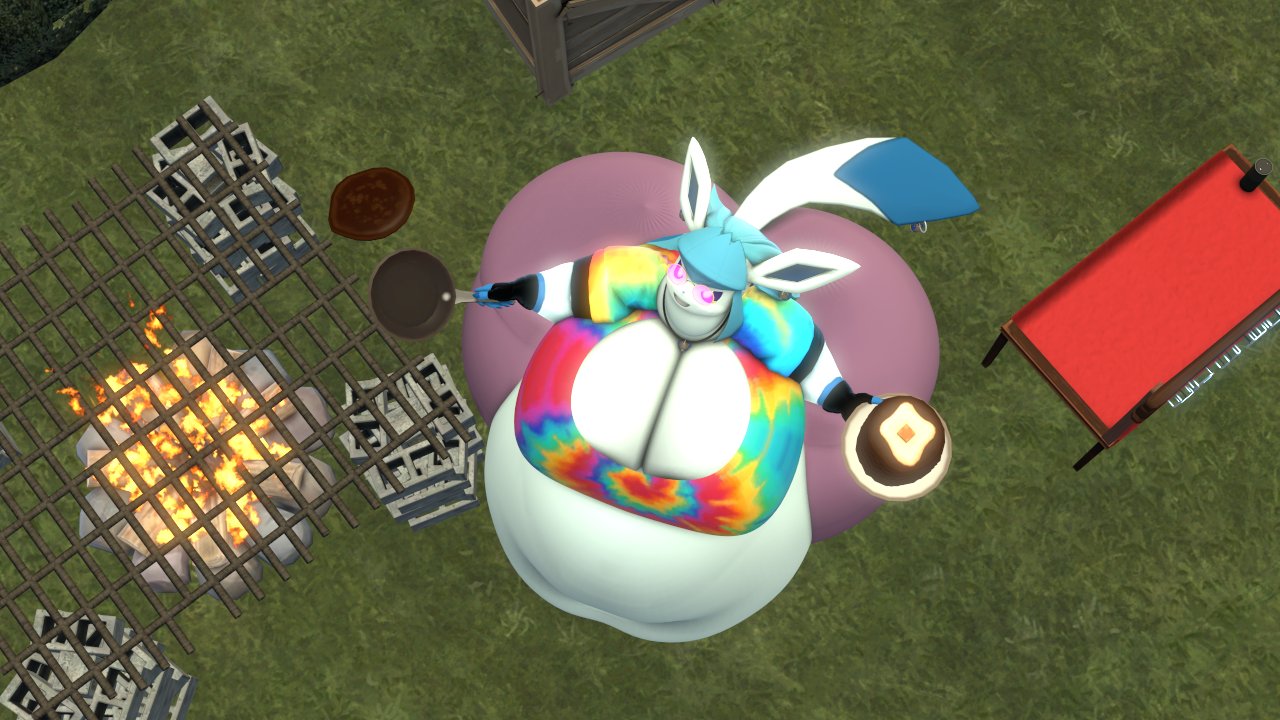 bbw big_ass big_breasts breasts bubble_butt cleavage eeveelution female furry glaceon huge_ass huge_breasts kingofthekabuto overweight pokemon pokemon_(species) queenofthekabuto tagme