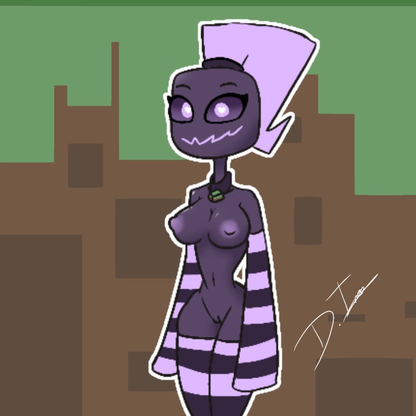 dibuinsano_(artist) endergirl enderwoman female female_only minecraft simple_background tagme