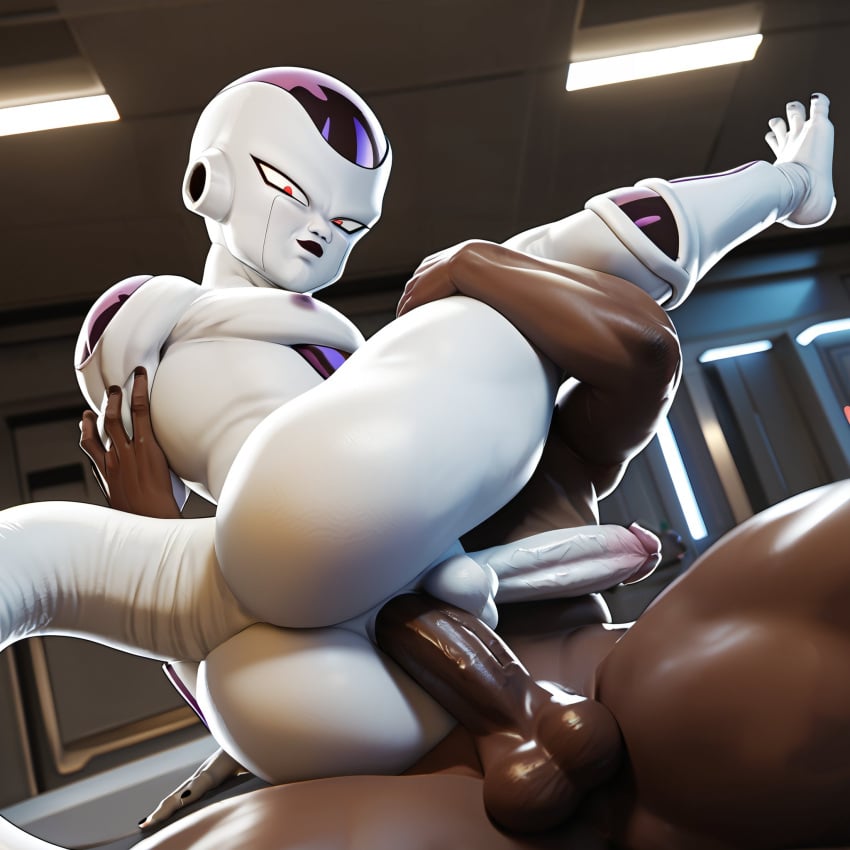 2boys ai_generated anal anal_sex dark-skinned_male dark_skin dragon_ball dragon_ball_super dragon_ball_z frieza frieza_race gay holding_leg holding_legs interracial interspecies leg_up legs_up penis penis_in_ass returnthis tagme yaoi