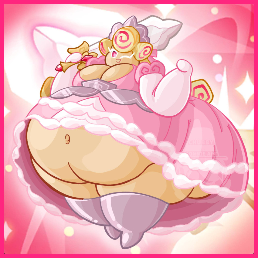 chubbyconnieart cookie_run cookie_run_kingdom fat female kouign-amann_cookie obese