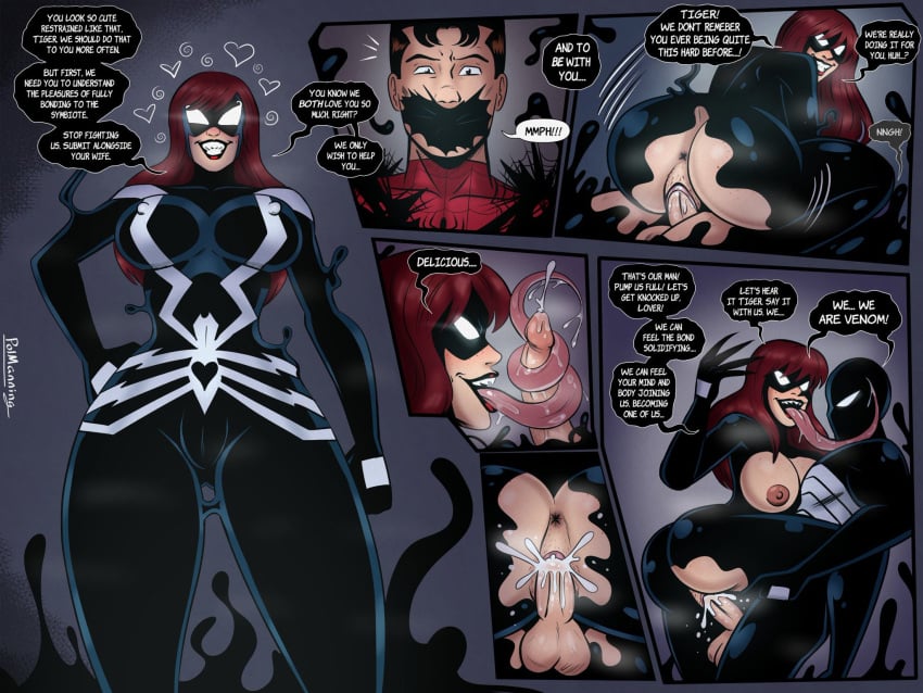 1boy 1boy1girl 1girls ass blowjob breasts clothing corruption cum cum_in_pussy cum_inside enemy_conversion fellatio female female_on_top femdom hero long_hair male male/female marvel marvel_comics mary_jane_watson mind_control nipples open_mouth oral penetration penis peter_parker polmanning possession pussy rape red_hair restrained she-venom smile spider-man spider-man_(series) spread_legs straight sucking superhero symbiote tongue tongue_out transformation vaginal_penetration venom venom_(marvel) voluptuous wide_hips