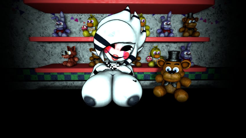 3d 3d_(artwork) areola areolae big_breasts bread678 breasts breasts_out dark_nipples female female_focus female_only five_nights_at_freddy's five_nights_at_freddy's_2 flashing flashing_breasts fnaf fredina's_nightclub happy high_resolution highres inverted_nipples looking_at_viewer marie_(cally3d) marionette_(fnaf) nipples puppet_(cally3d) puppet_(fnaf) sfm smile smiling smiling_at_viewer source_filmmaker white_skin