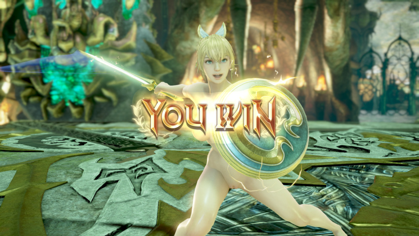 alluring bare_legs cassandra_alexandra completely_nude_female female h-heroine mod nipples nude project_soul silf soul_calibur soul_calibur_ii soul_calibur_iii soul_calibur_vi sword_and_shield weapons